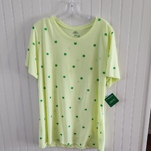 Celebrate It Light Green Clover Tee